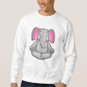 Sweatshirt Eléphant au yoga en jambe