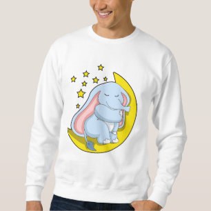 Sweatshirt Eléphant avec lune et étoiles