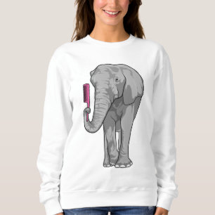 Sweatshirt Elephant comme coiffeur avec peigne
