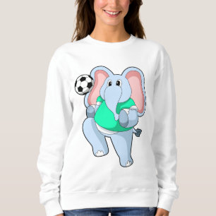 Sweatshirt Elephant comme joueur de football avec Soccer.PNG