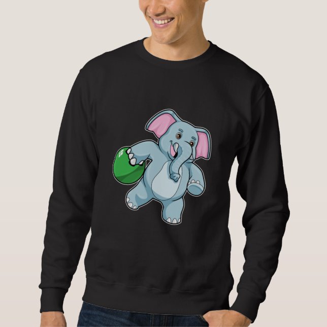Sweatshirt Éléphant de bowling (Devant)