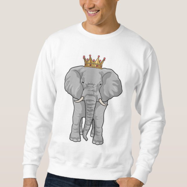 Sweatshirt Elephant King Crown (Devant)