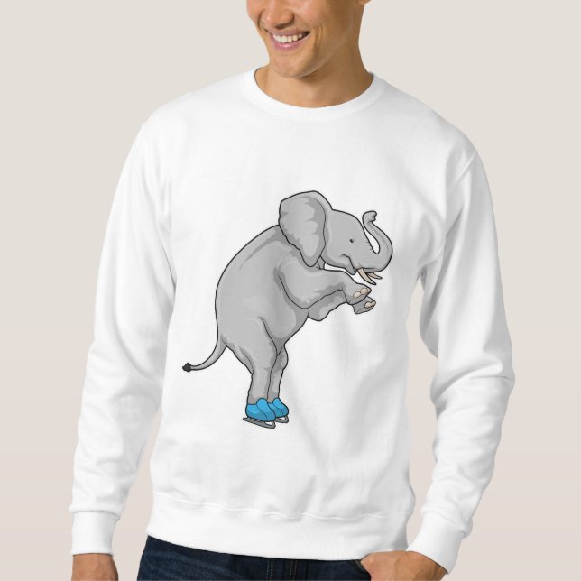 Sweatshirt Elephant Patinage sur glace Patins sur glace (Devant)