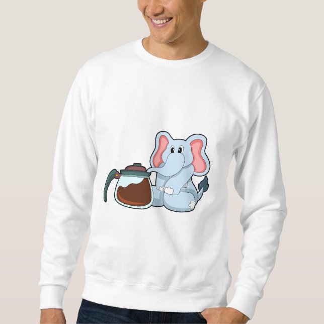 Sweatshirt Elephant with Coffee pot (Devant)