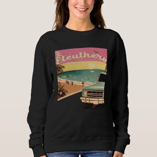 Sweatshirt Eleuthera Retro Beach Vacation Souvenir Eleuthera  (Devant)