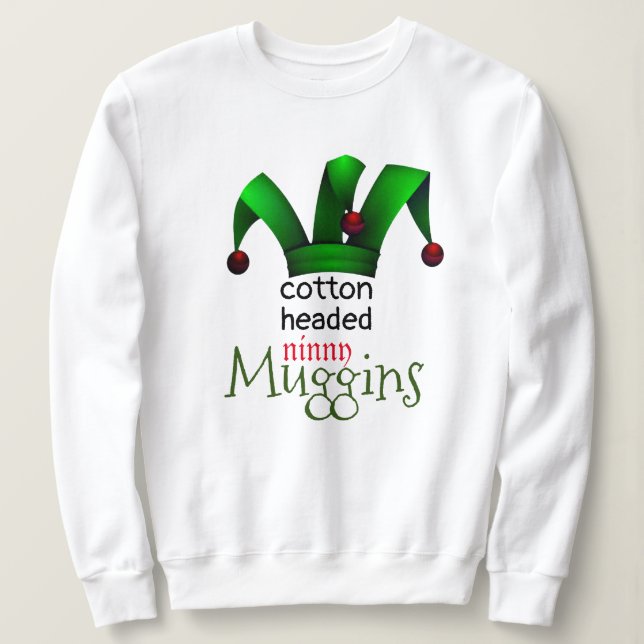 Sweatshirt Elf Père Noël Aide Noël Ninny Muggins (Design devant)