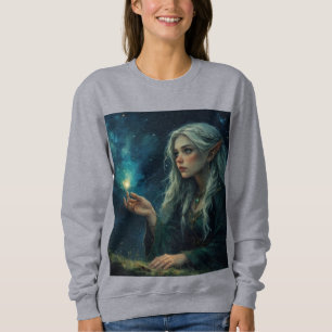 Sweatshirt Elfe Irlande Ancienne Sous le Ciel Nocturne