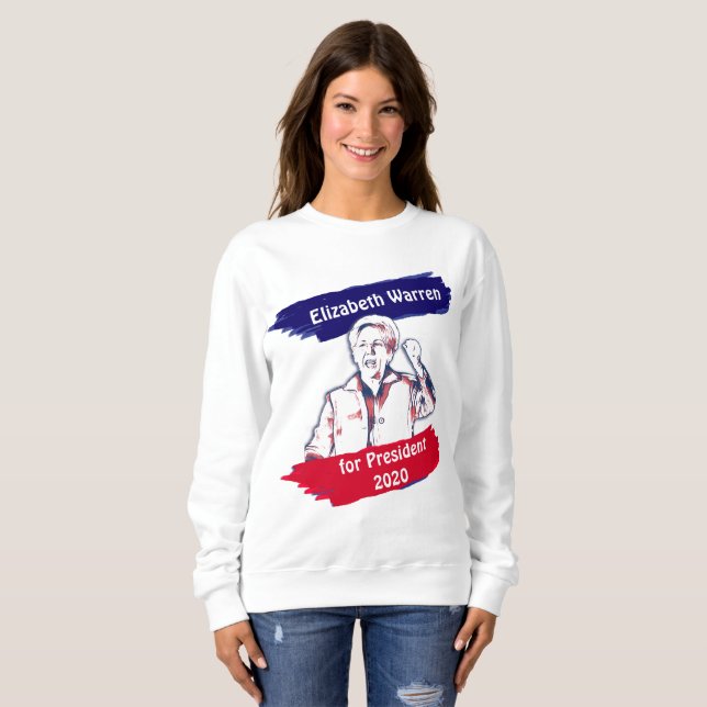 Sweatshirt Elizabeth Warren pour l'élection présidentielle de (Devant entier)