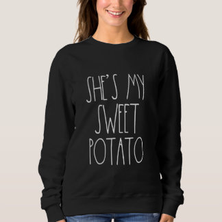 Sweatshirt Elle est ma patate douce Je suis un ensemble de Ya