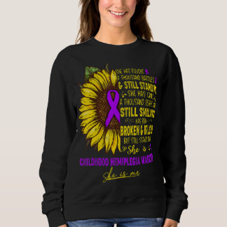 Sweatshirt Elle Est Une Enfante Hemiplegia Guerrière Elle Est