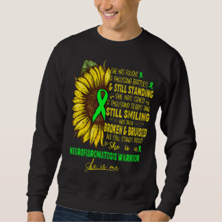 Sweatshirt Elle Est Une Guerrière En Neurofibromatose Elle Es