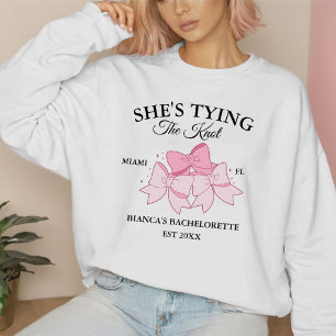 Sweatshirt Elle noue l'arc rose Bachelorette