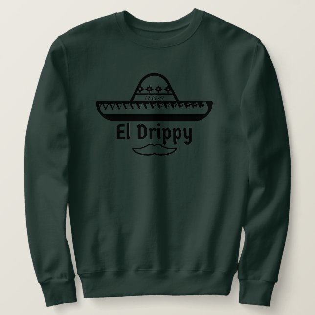 Sweatshirt Elleki El Drippy (Police noire) (Design devant)