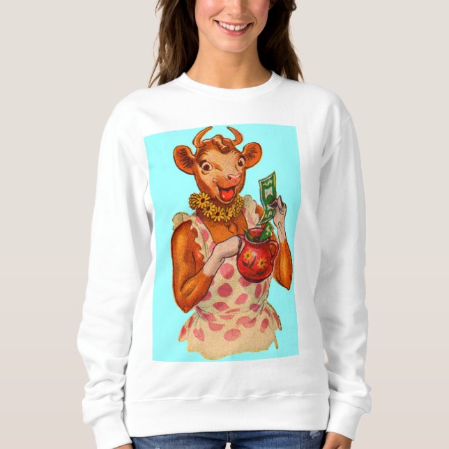 Sweatshirt Elsie the Cow, gestionnaire de l'argent (Devant)