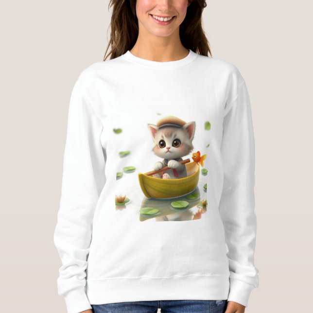 Sweatshirt embarcation aventurier Kitten (Devant)