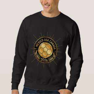 Sweatshirt Emblème de football doré 2026 Mexique États-Unis