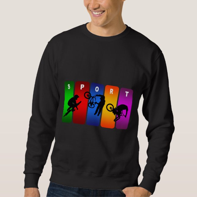 Sweatshirt Emblème multicolore de BMX (Devant)