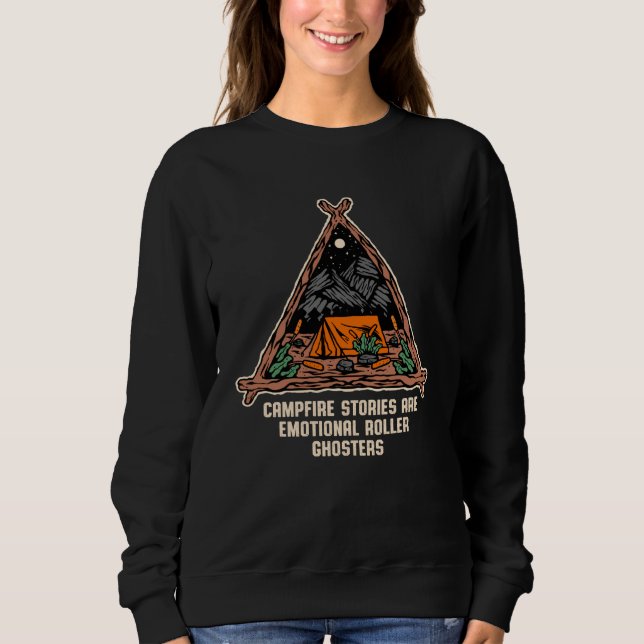 Sweatshirt Emotional Roller Ghosters Halloween Camping Scary  (Devant)