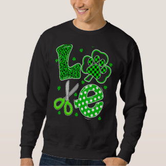 Sweatshirt Empreinte de léopard Et Buffalo Plaid Chien Paw An