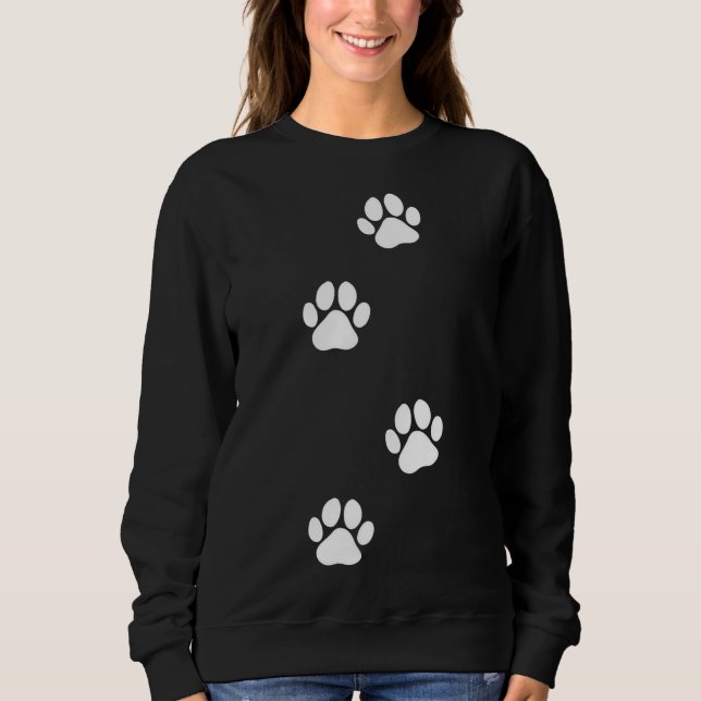 Sweatshirt Empreinte de patte chien chat animal de compagnie (Devant)