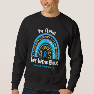 Sweatshirt En Avril Nous Portons Bleu Sensibilisation sur l'a