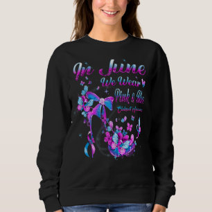 Sweatshirt En Juin Nous Portons Bleu & Rose Butterfly Clubfoo