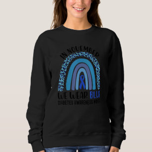 Sweatshirt En Novembre Nous Étions Blue Diabète Sensibilisati
