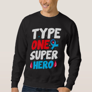 Sweatshirt En Novembre Nous Portons Bleu Papillons Diabète Aw