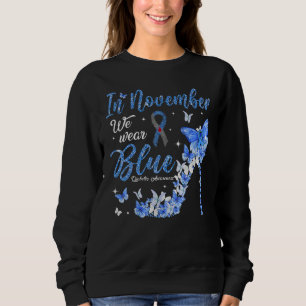 Sweatshirt En novembre, nous portons le bleu Sensibilisation
