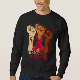 Sweatshirt En octobre, nous portons la semaine du ruban rouge