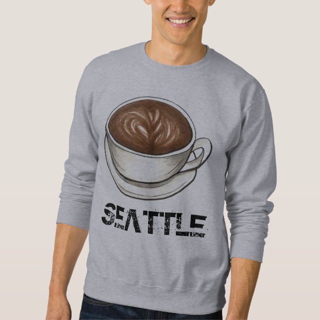Sweatshirt en retard de la Coupe du café de Seattl (Devant)