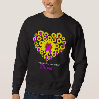 Sweatshirt En Septembre Nous Portons Violet Alzheimer Sensibi
