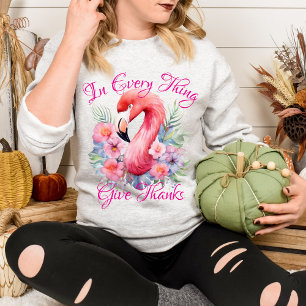 Sweatshirt En Toutes Choses Rendez Grâce Flamant Rose Tropica