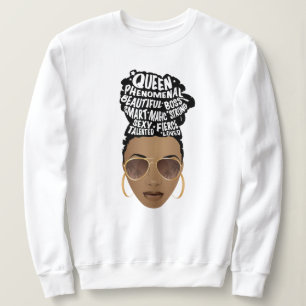 Sweatshirt Encouragement des femmes noires, chaise à cheveux 