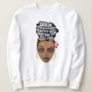 Sweatshirt Encouragement des femmes noires, chaise à cheveux 