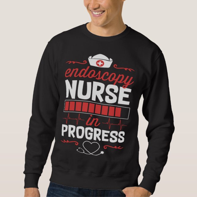 Sweatshirt Endos Nurse In Progress Nursing School Student Col (Devant)