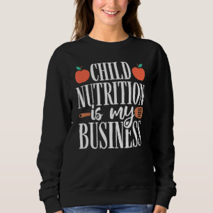 Sweatshirt Enfant Nutrition School Déjeuner Lady Cafeteria Tr