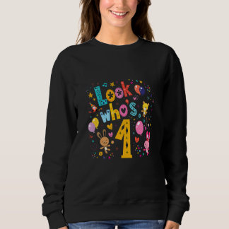 Sweatshirt Enfants 1 an 1er anniversaire Thème de fête Look W