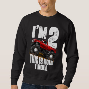 Sweatshirt Enfants 2e anniversaire Boy Monster Truck Rule Jam