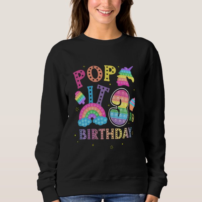 Sweatshirt Enfants 3e anniversaire Pop 3 an PopParty pour Gir (Devant)