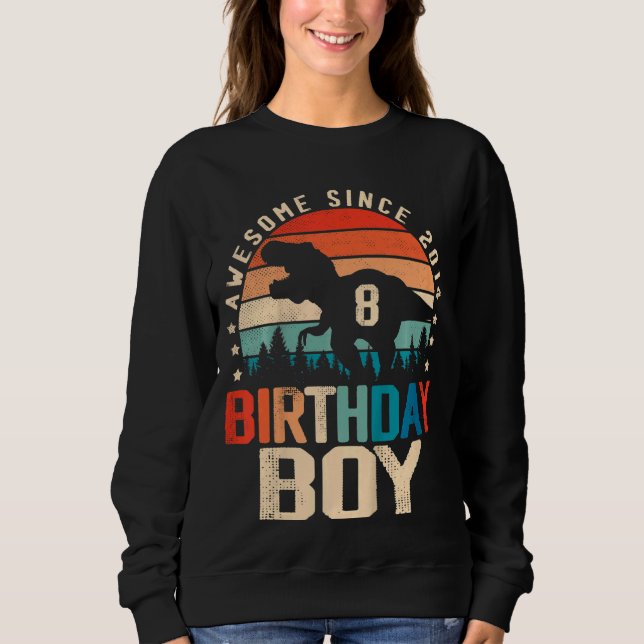 Sweatshirt Enfants 8 ans Dinosaure 8e anniversaire garçon for (Devant)