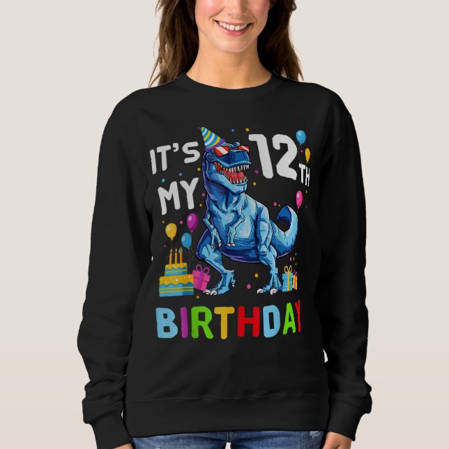 Sweatshirt Enfants C'est mon 12e anniversaire Joyeux 12 ans R (Devant)