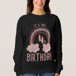 Sweatshirt Enfants C'est mon 4e anniversaire 4 ans 4e anniver
