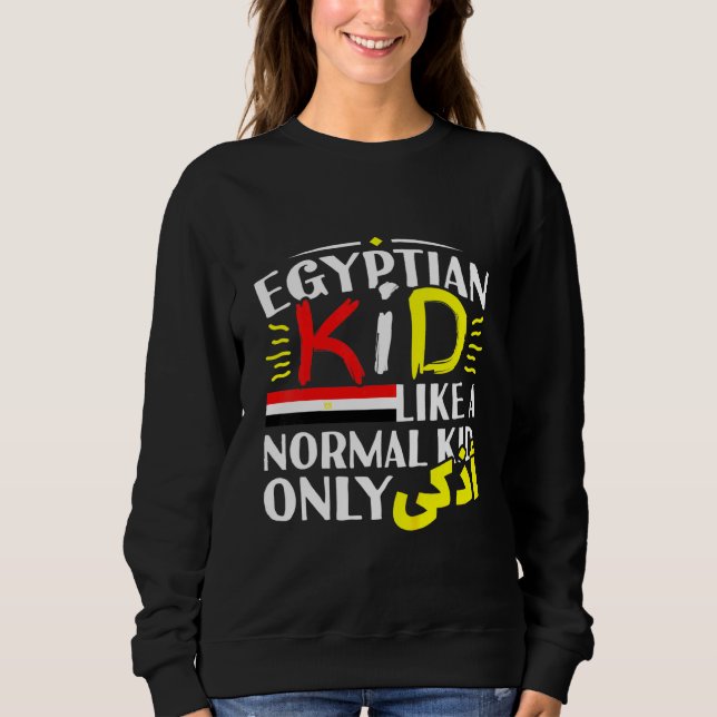 Sweatshirt Enfants Égyptiens Garçons Fille Arabe Écrire Égypt (Devant)