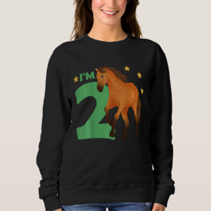 Sweatshirt Enfants Enfants 2 Anniversaire Cheval 2 Ans Annive