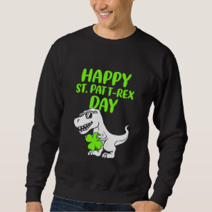 Sweatshirt Enfants Enfants Joyeux St Pat Trex Jour Dino St pa