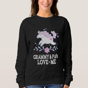 Sweatshirt Enfants Grammy Et Papa M'Aiment Petite-Fille Unico