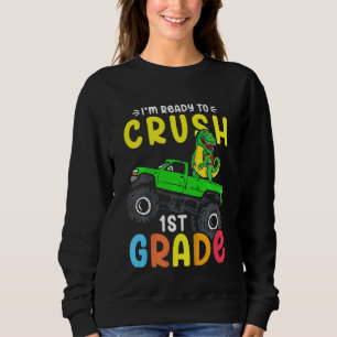 Sweatshirt Enfants Je suis prêt à écraser 1re année Dino Mons
