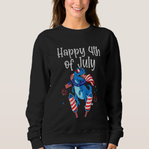 Sweatshirt Enfants Joyeux 4 juillet T-Rex Dino Dinosaur Baby