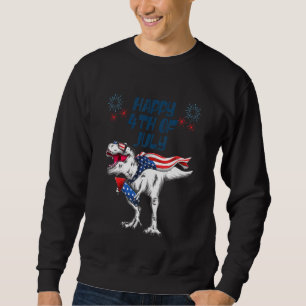 Sweatshirt Enfants Joyeux 4 juillet T-Rex Dino Dinosaur Baby